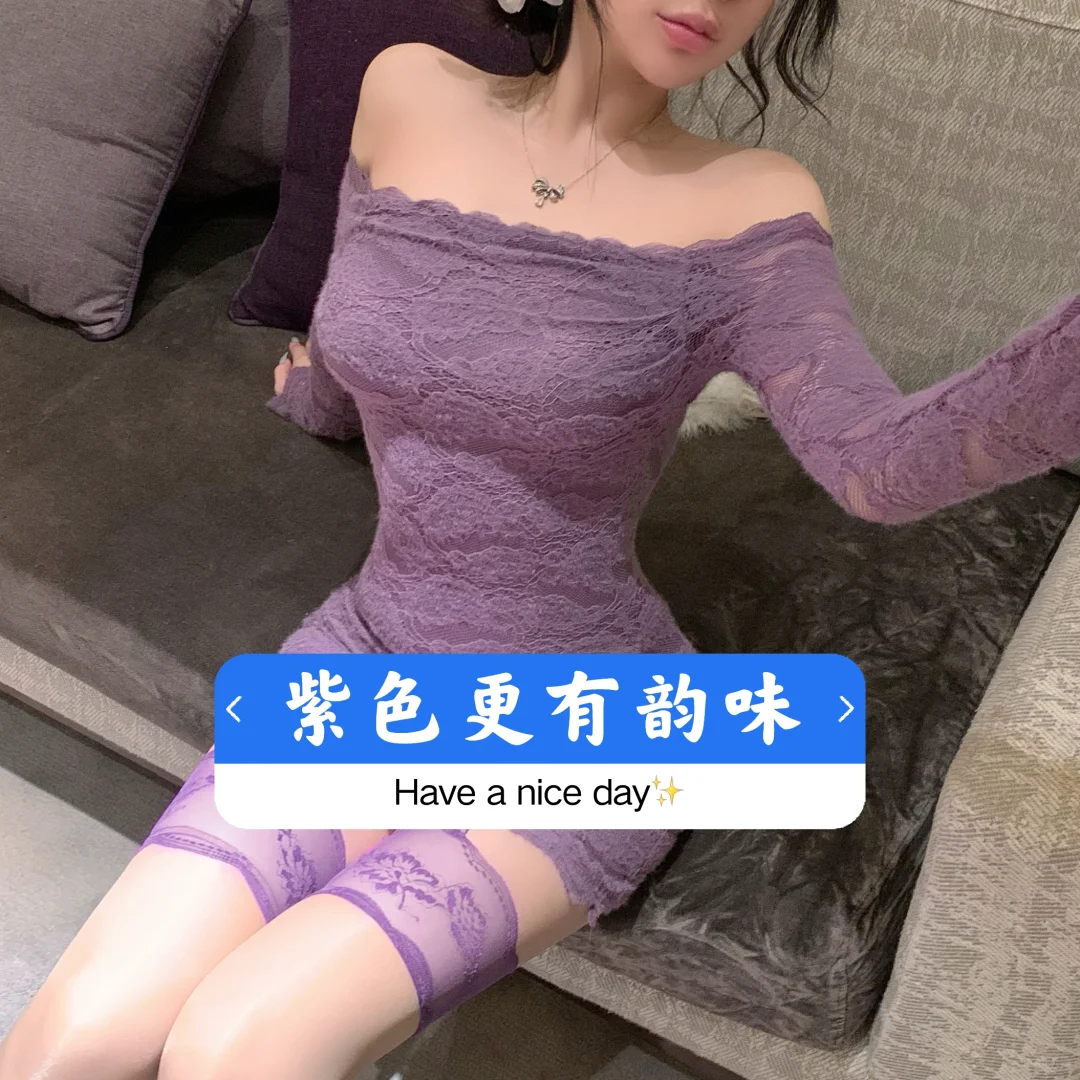 紫色辣妹裙👗超显白！