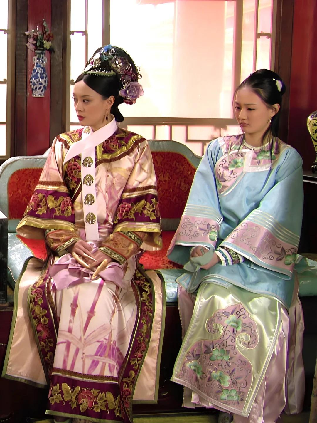 『衣柜』玉娆服饰盘点2️⃣水蓝绣花袄粉裙