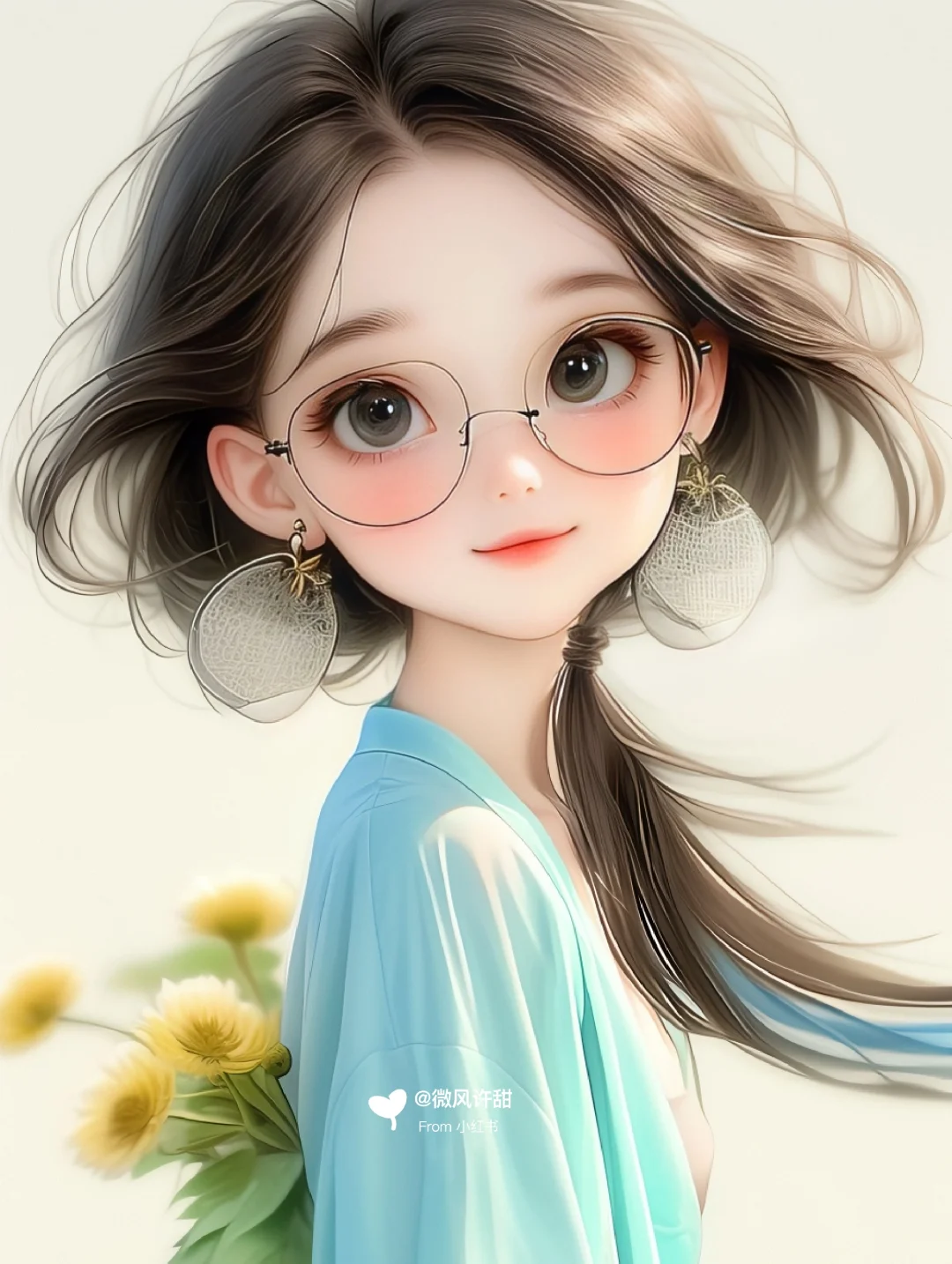 少女插画‖☘️生活需要诸多小治愈。