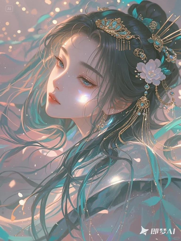 好仙气儿的古风美人插画