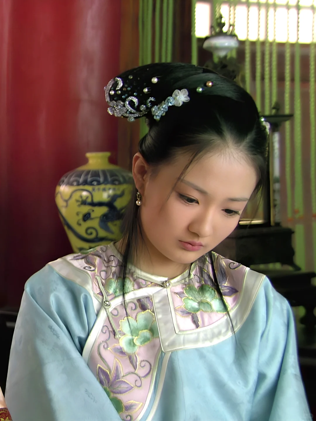 『衣柜』玉娆服饰盘点2️⃣水蓝绣花袄粉裙