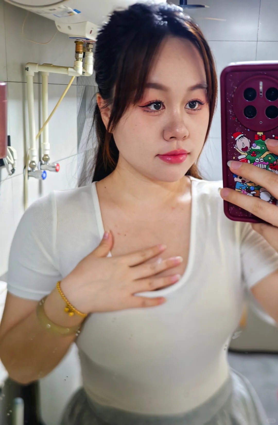 30＋姐姐假装青春女高的妆容