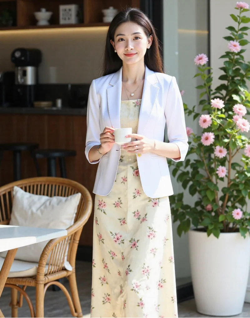 40岁女人都喜欢的西服，精神又优雅！