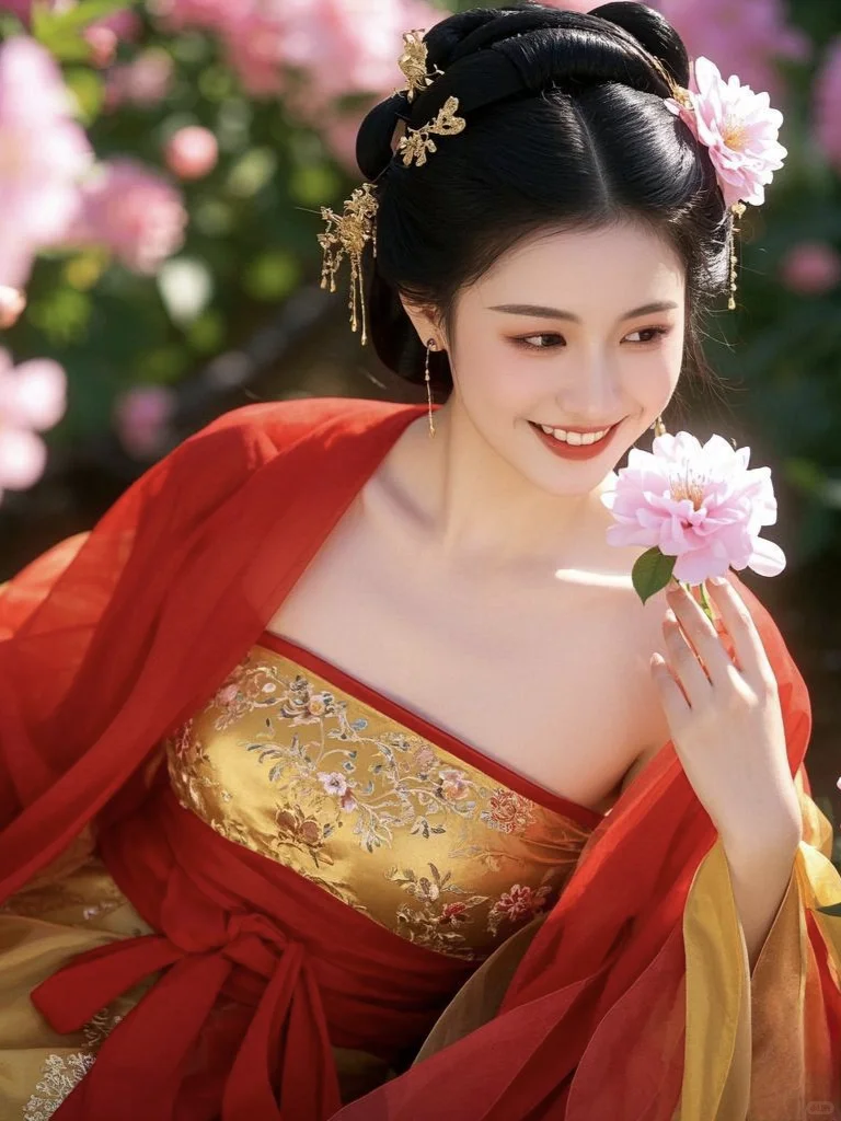 美女壁纸︳古风佳人，这么金色贵气迷人✨
