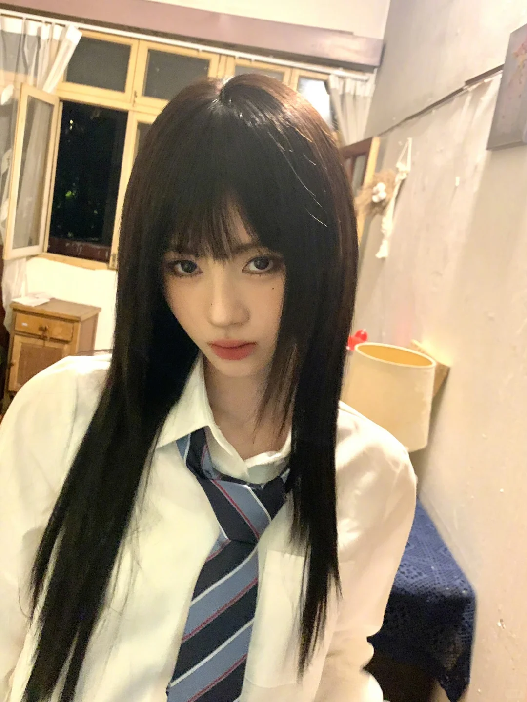 回家晚了姐姐生气了