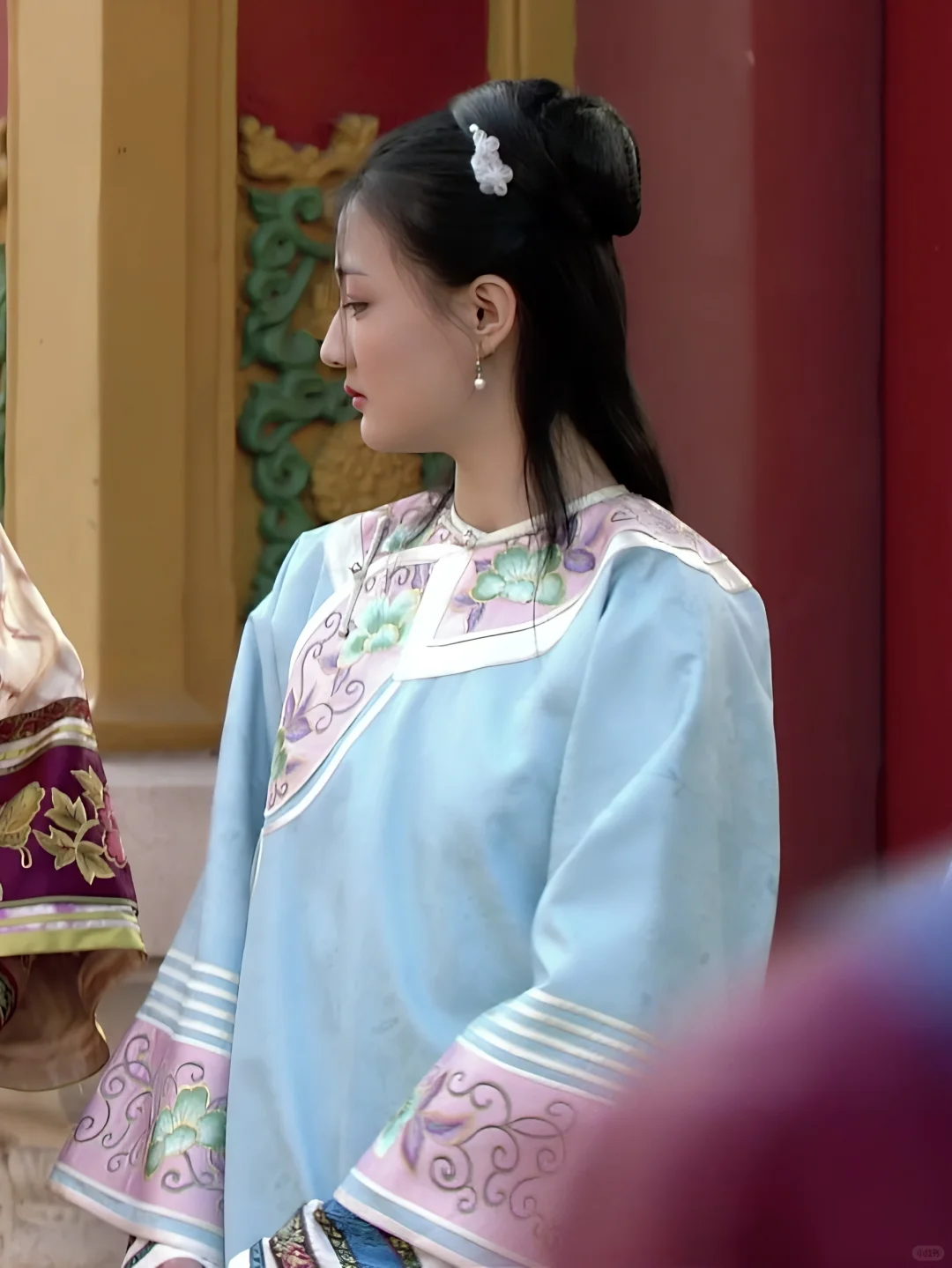 『衣柜』玉娆服饰盘点2️⃣水蓝绣花袄粉裙