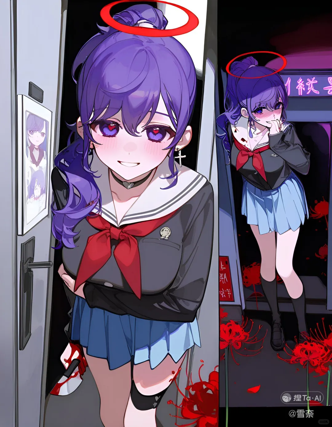 作為女鬼的真冬完成反殺