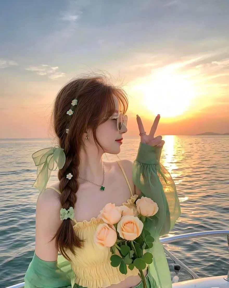 海边美女头像