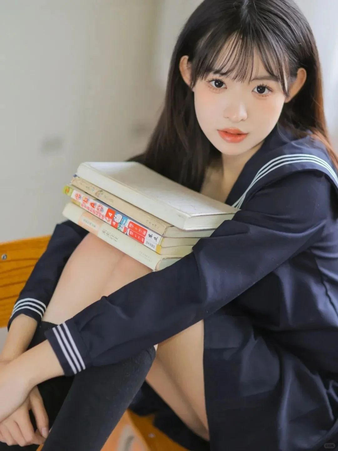jk校服，教室写真拍摄技巧