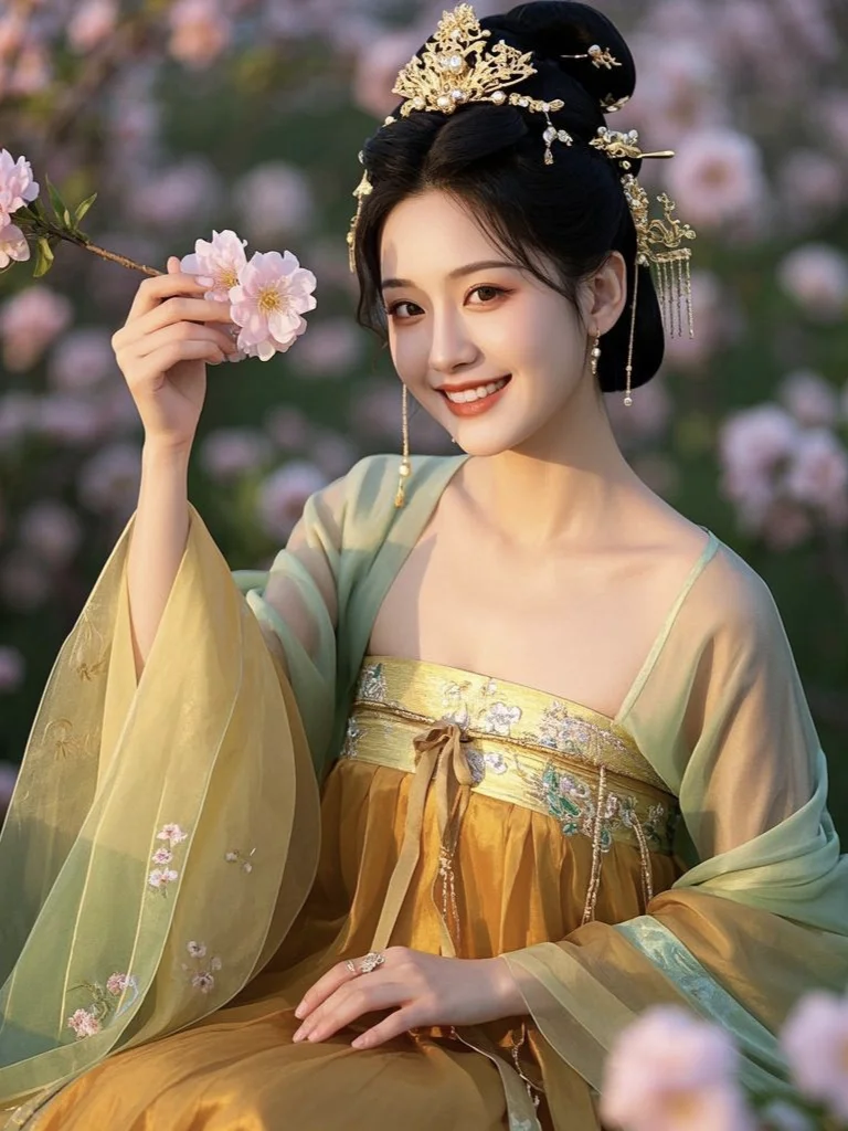 美女壁纸︳古风佳人，这么金色贵气迷人✨