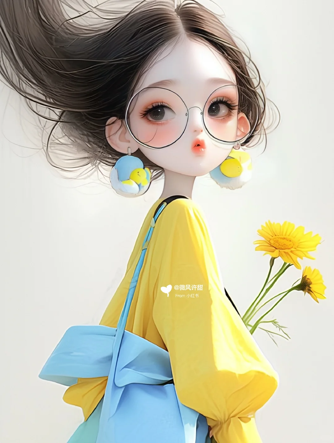少女插画‖☘️生活需要诸多小治愈。