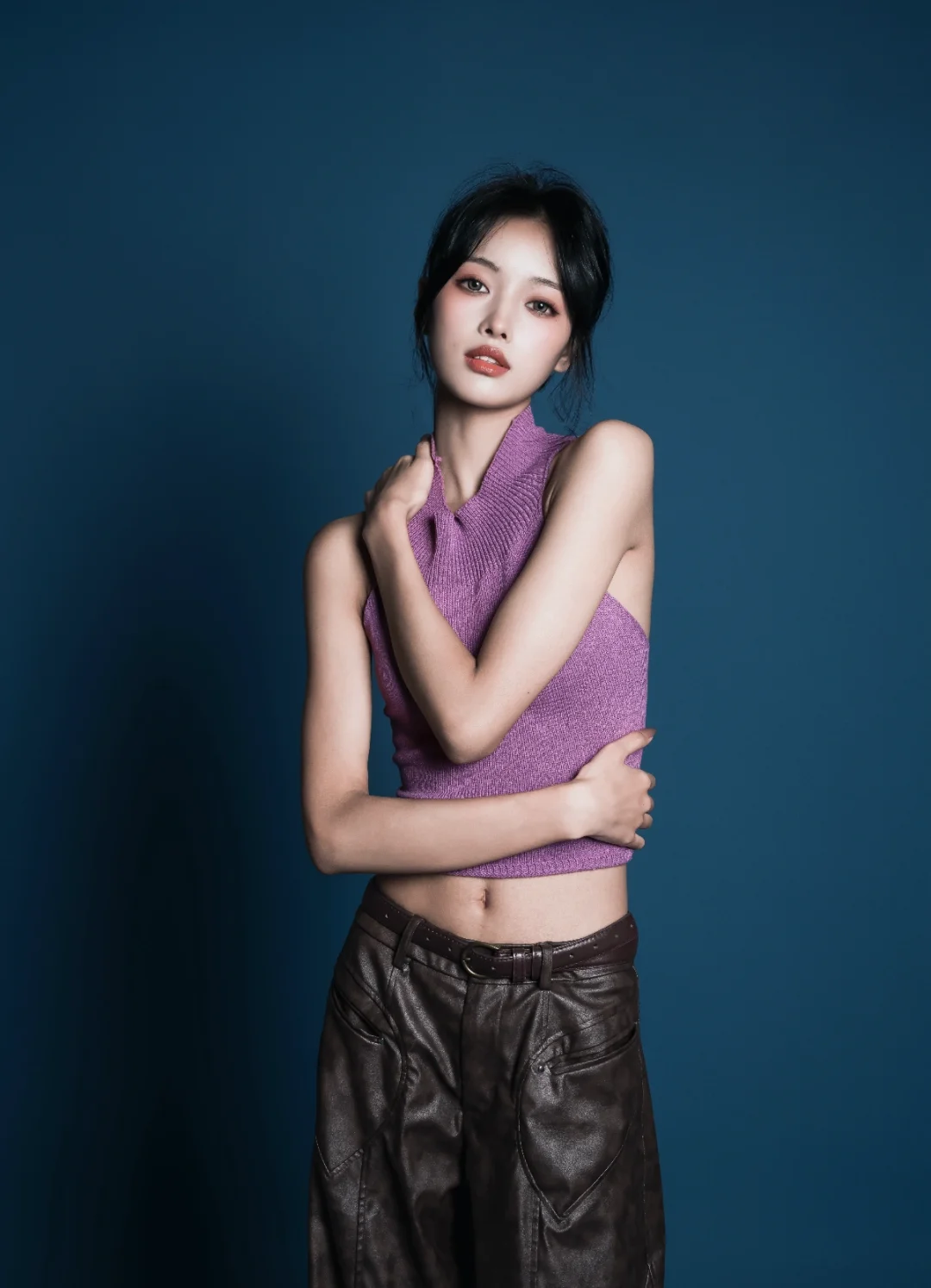 模特妮妮 真的被这个look美到了！💜