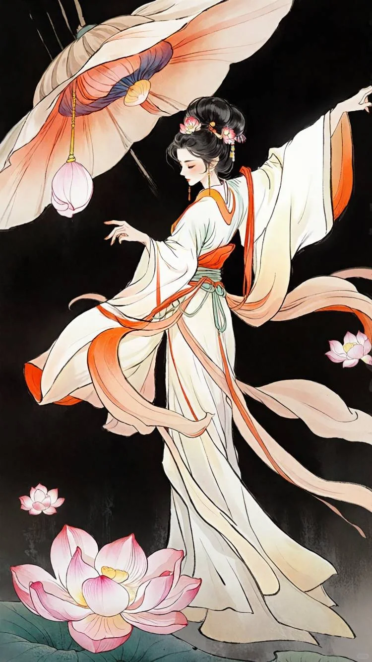 水墨人像｜仙女下凡