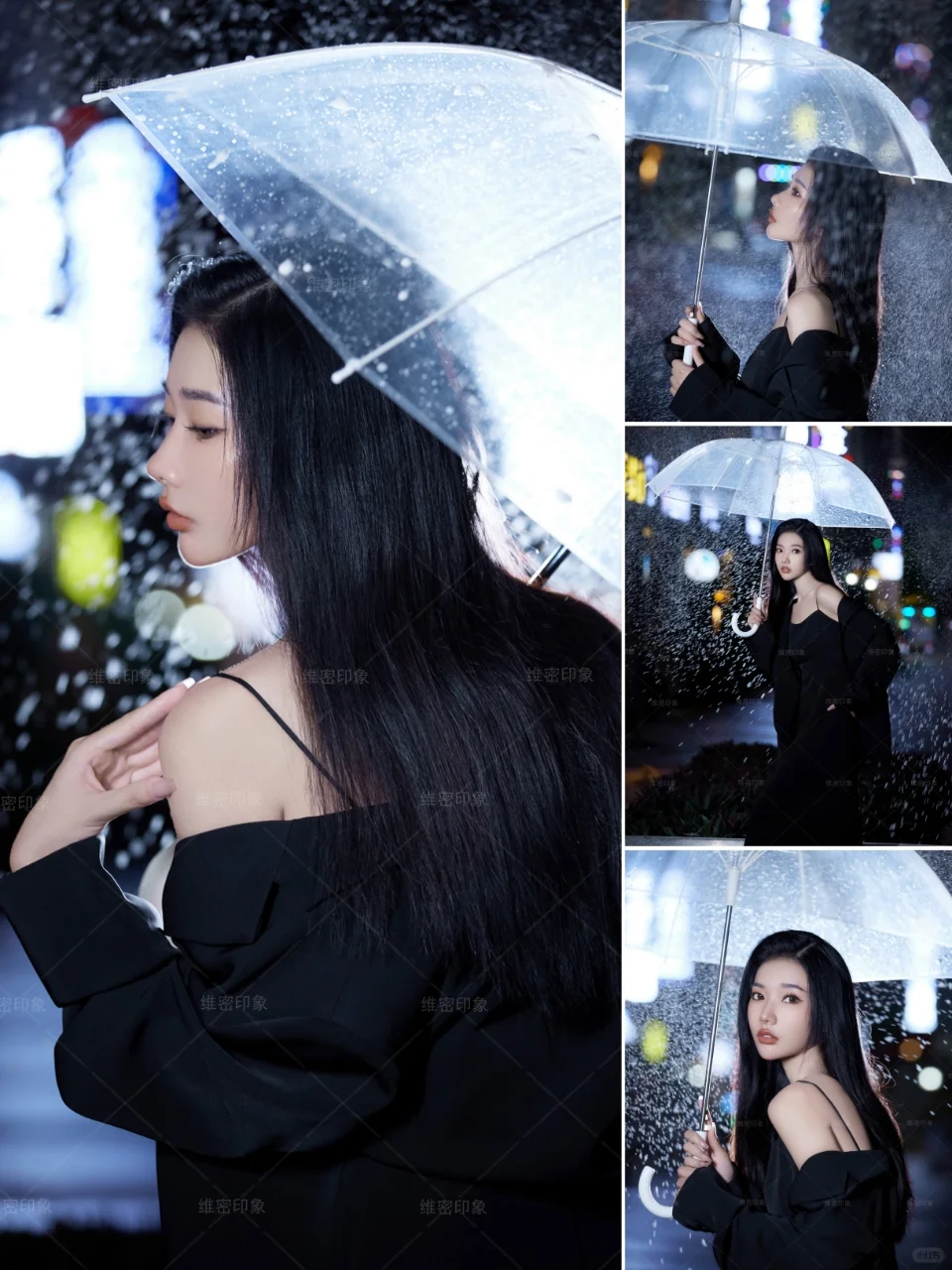 ✨雨夜纯欲风：黑色吊带裙下的神秘诱惑🌈