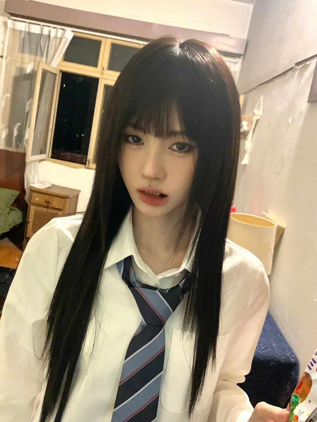 回家晚了姐姐生气了