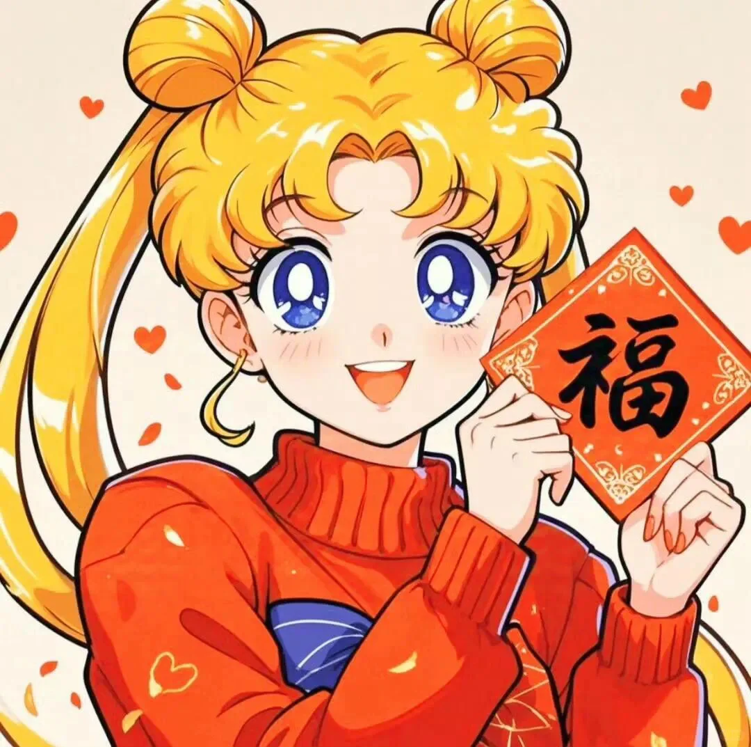 2025美少女月野兔头像 | 新的一年财运旺旺