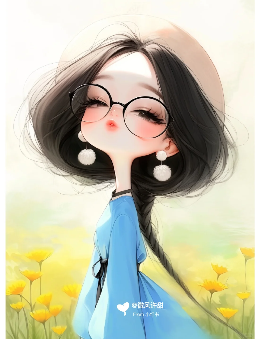少女插画‖☘️生活需要诸多小治愈。