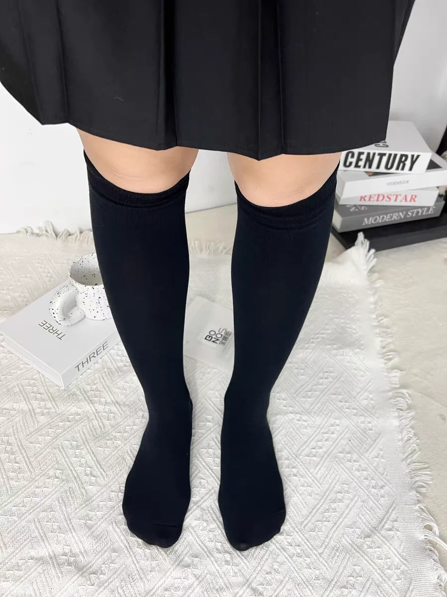 夏季薄款天鹅绒中筒JK小腿袜