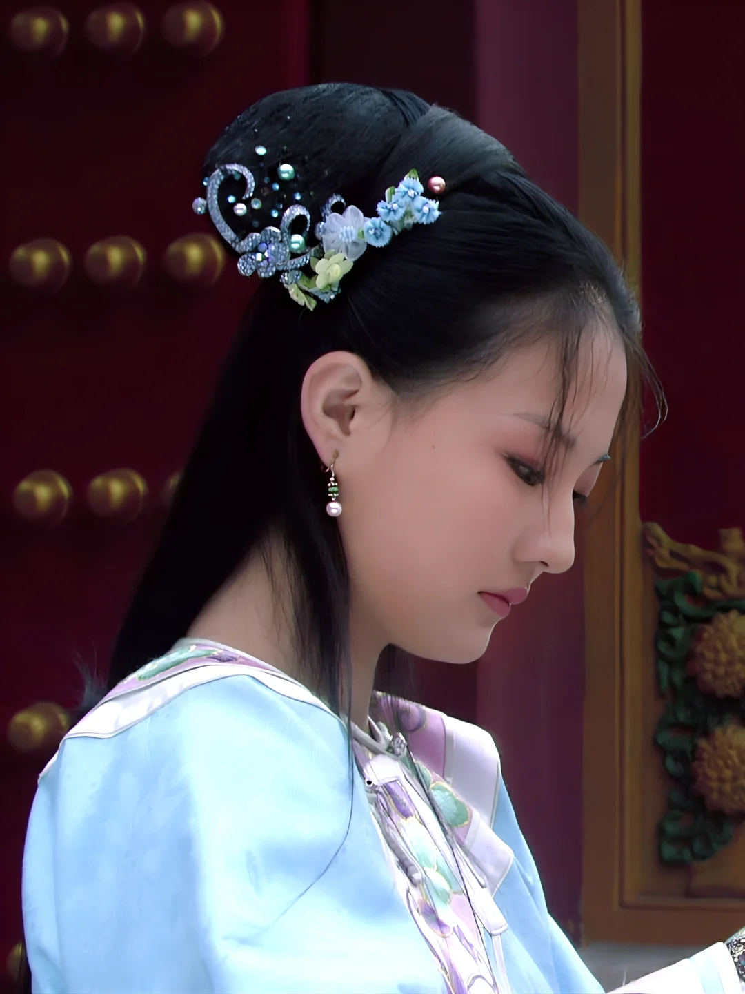 『衣柜』玉娆服饰盘点2️⃣水蓝绣花袄粉裙