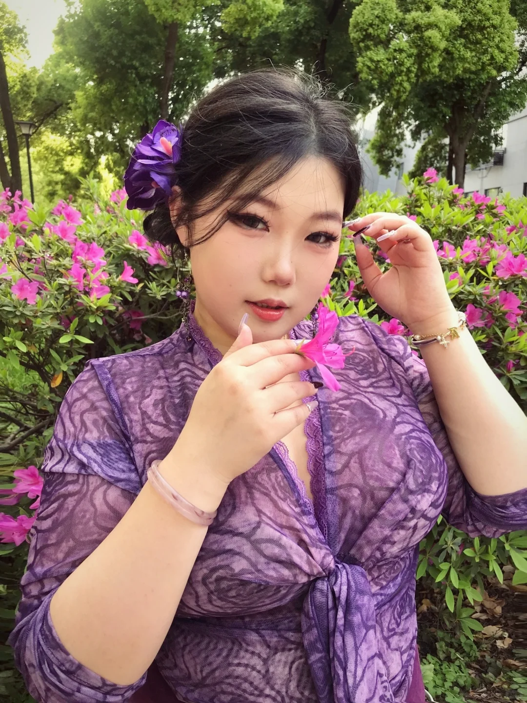 紫色的花，紫色的你