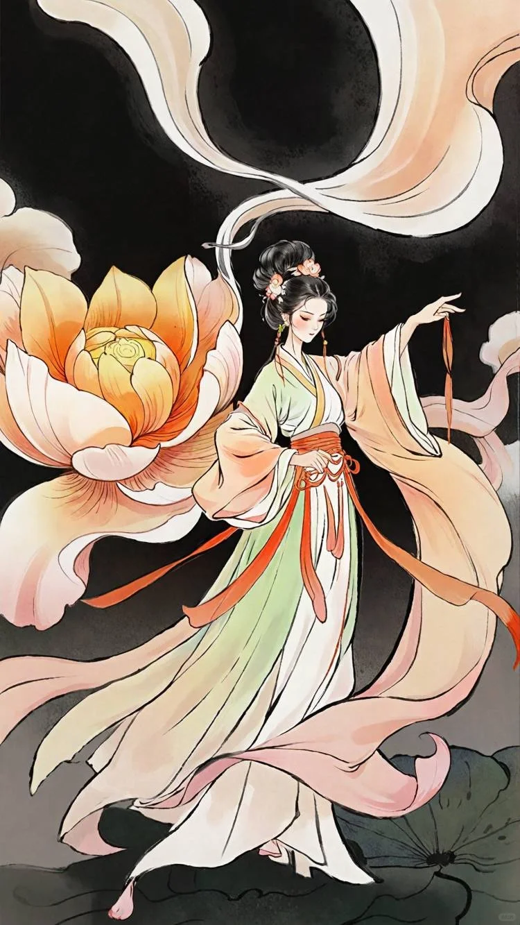 水墨人像｜仙女下凡