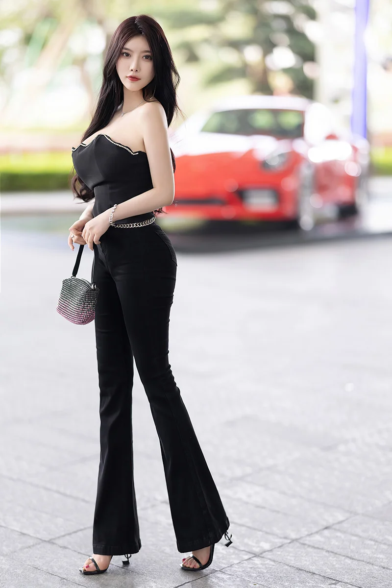 美女街拍特写，颜值细节抗打