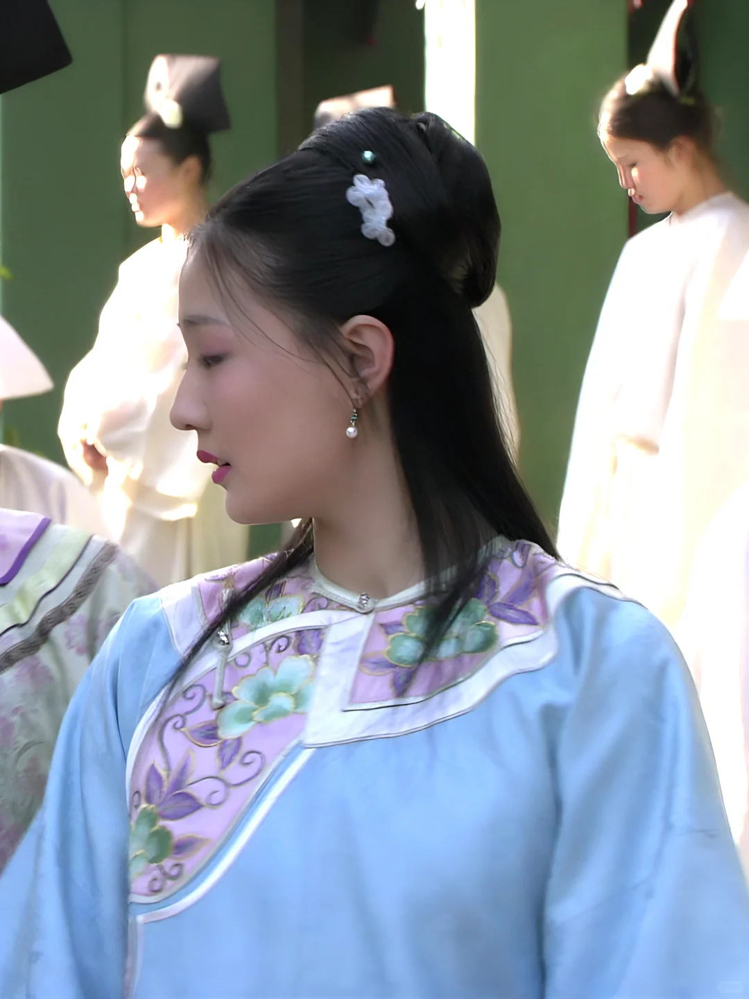 『衣柜』玉娆服饰盘点2️⃣水蓝绣花袄粉裙