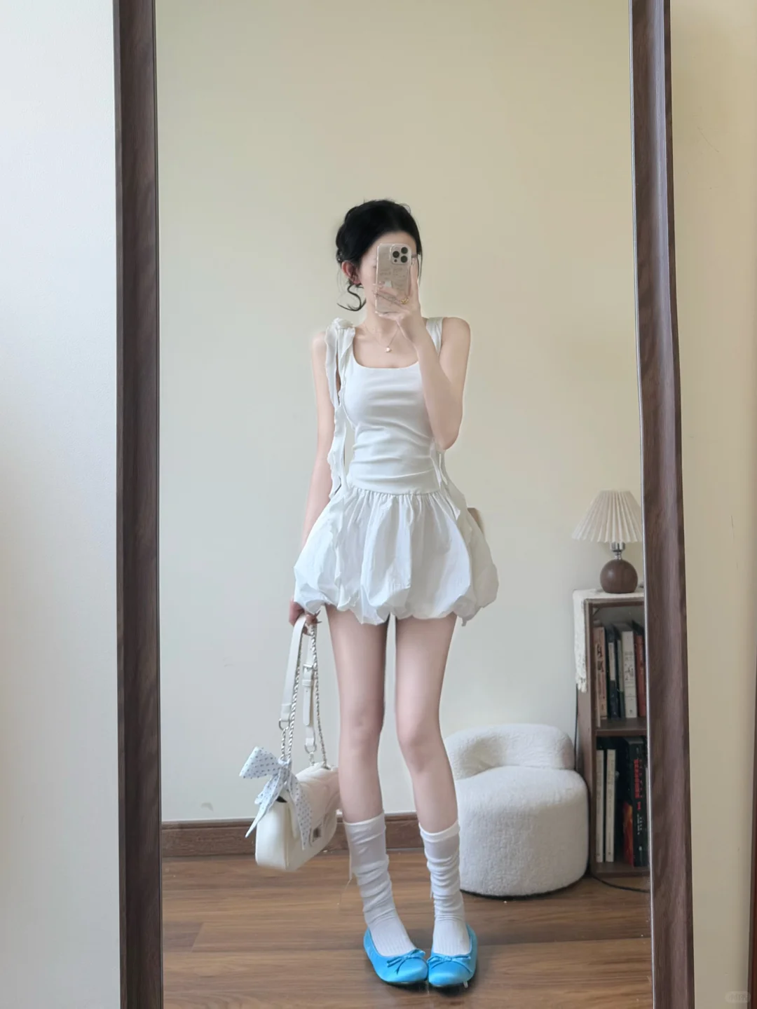 158｜夏天的第一条花苞小白裙！好美好美！！！🩵