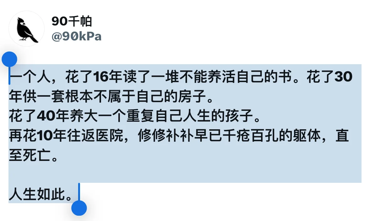 一种观点