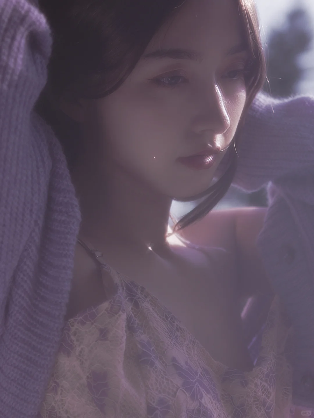 光影故事感私房情绪暗调少女写真|东莞约拍