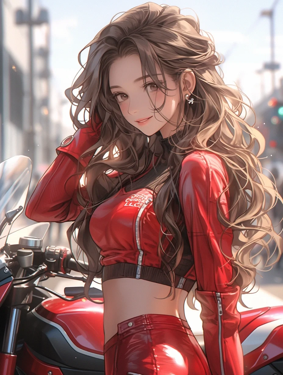 动漫人物！机车美女！