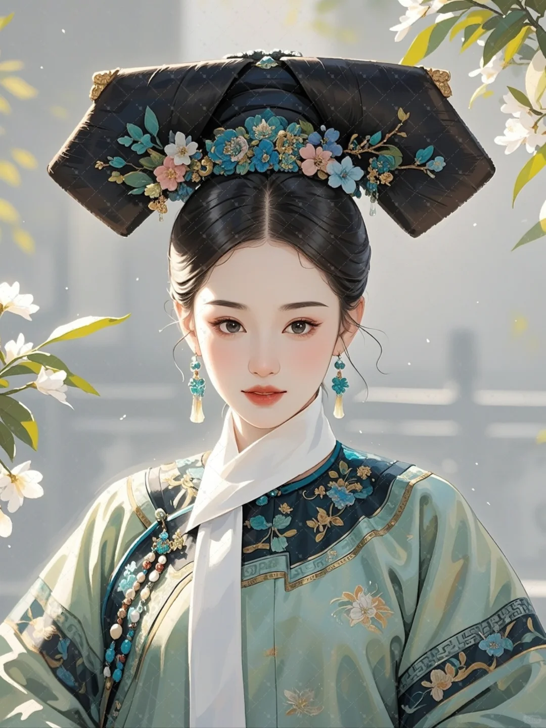 宫墙之内，佳人婉约。|清宫美人系列
