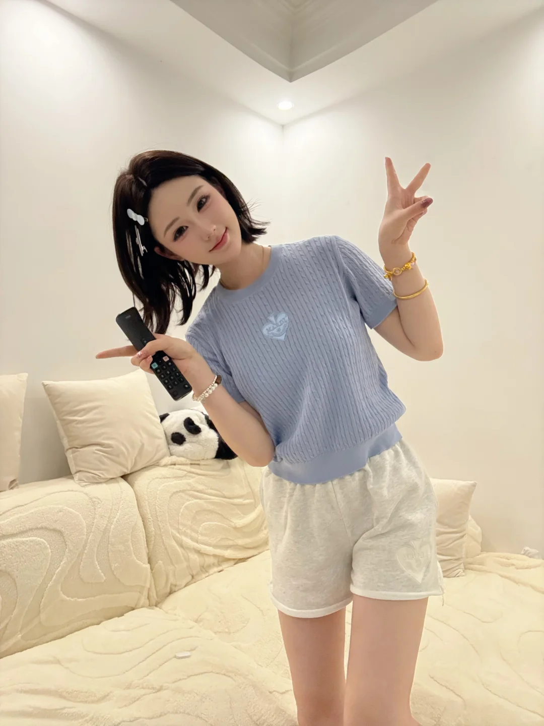 💙慵懒穿搭！甜妹暴击の温柔狙击术✨