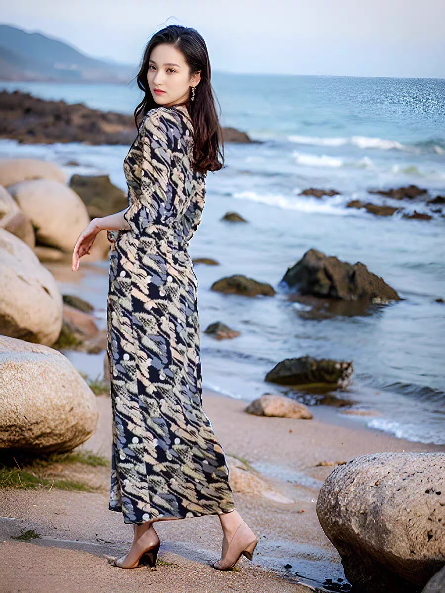 🌊去海边拍照📸穿裹身裙超出片！！