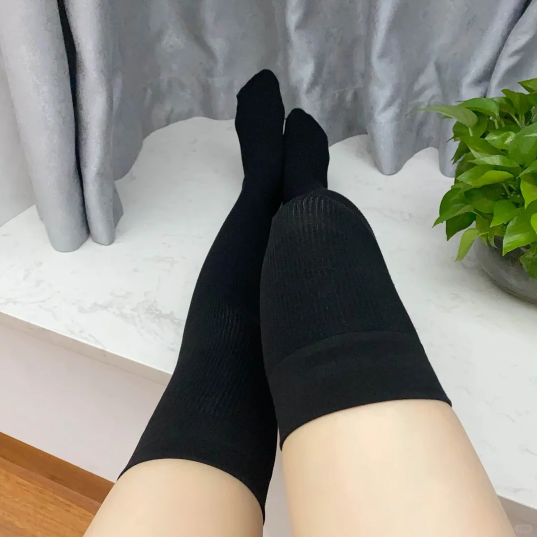 无p图！压力过膝袜真的是小粗腿救星