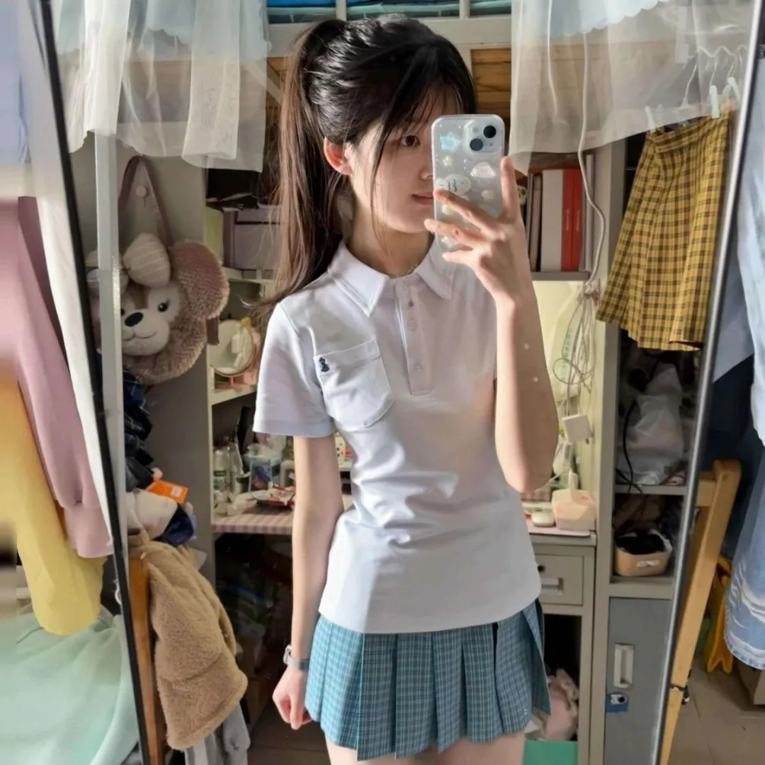 👗夏季必备！JK少女心POLO衫💖