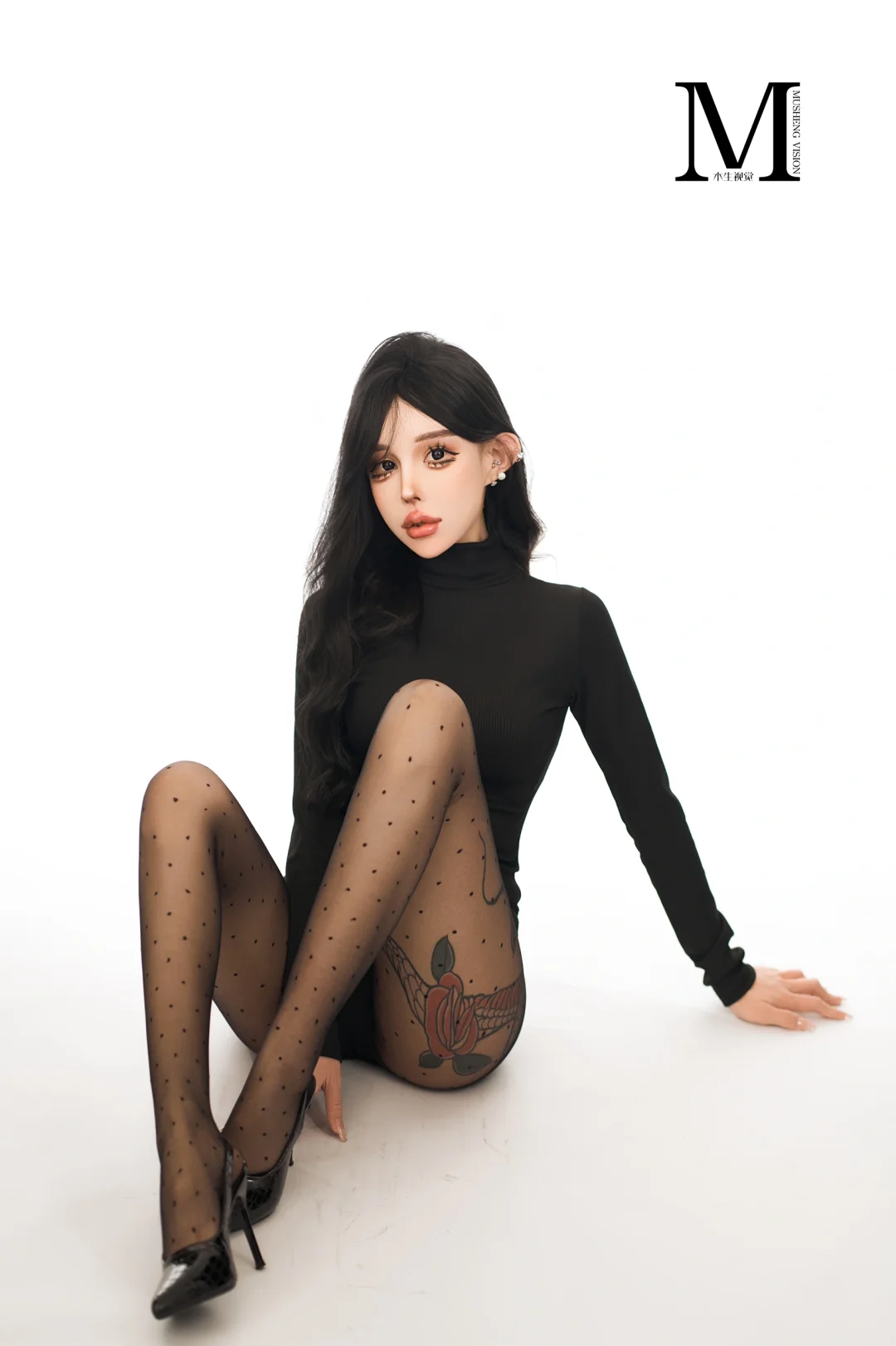 🖤全黑狙击｜肯豆风写真の极致“腿杀”攻略 “