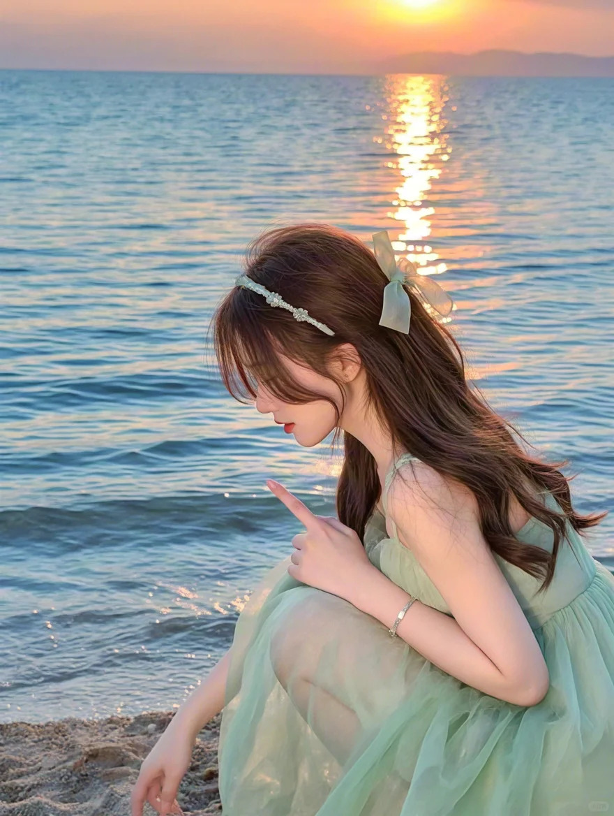 好清晰的海边美女｜这也太好看了吧