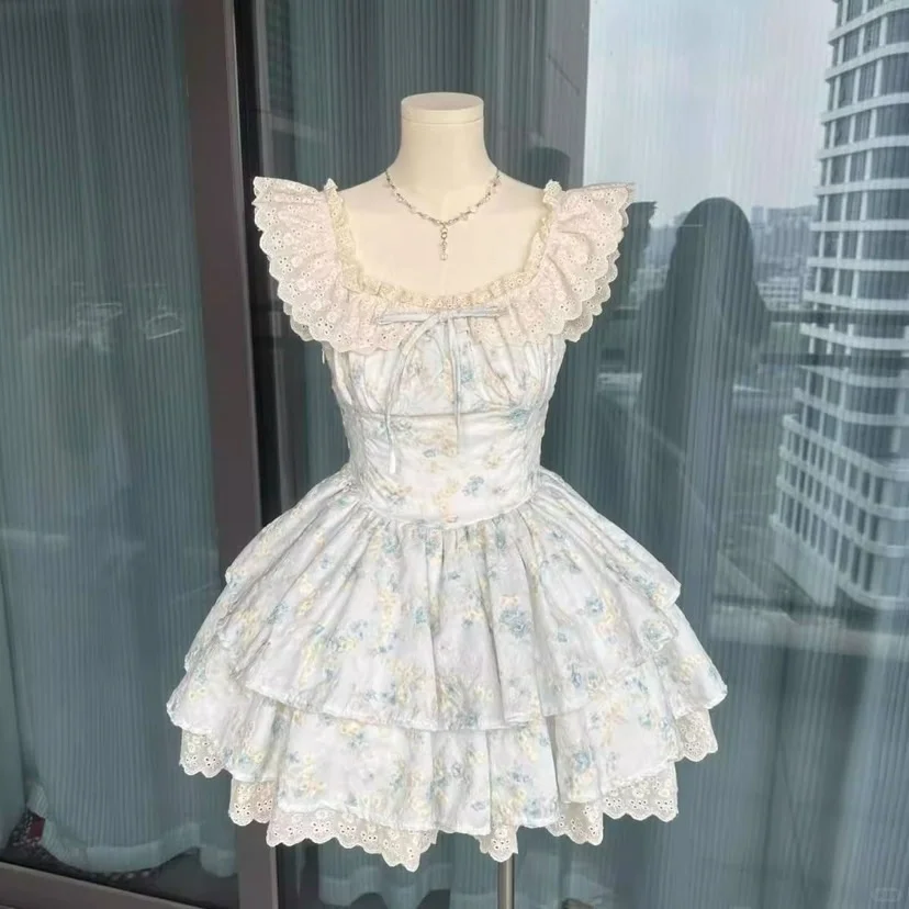 救命！这条蕾丝碎花裙谁穿谁是小仙女🧚