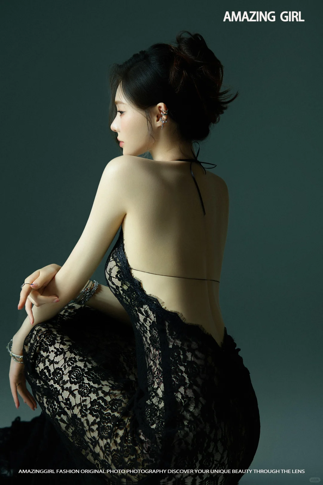 谁懂🅰️黑色蕾丝写真📸每张都是冷艳大女主
