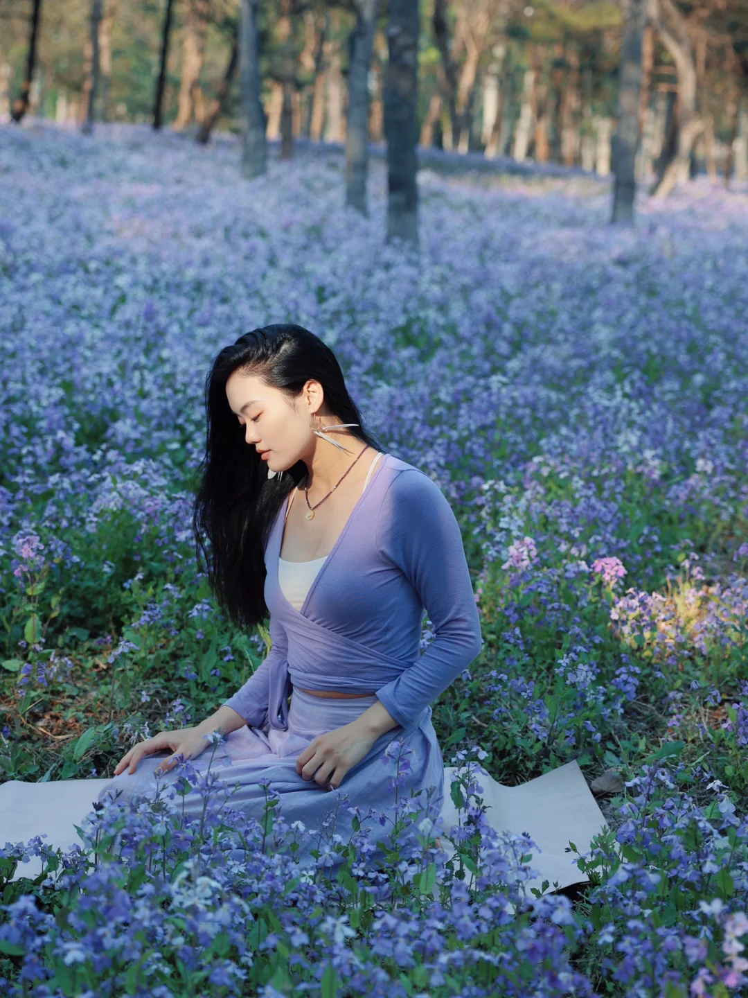 瑜伽日常｜我闪闪发光💜与宇宙的美好共振