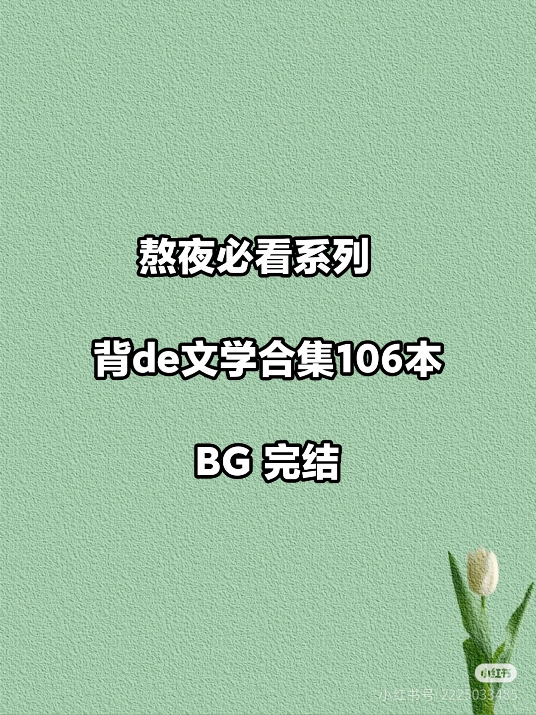 熬夜必看的小说合集！！！