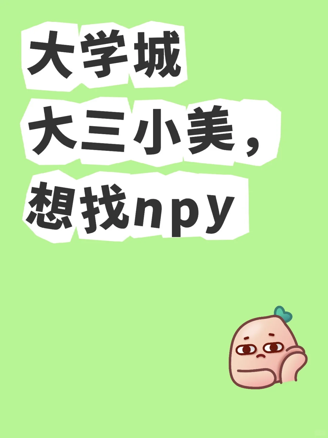 大学城大三小美，想找npy