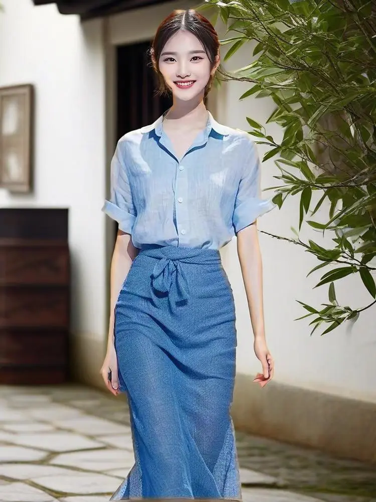 哥弟雾霾蓝裙~治愈一切浅蓝色系列💙