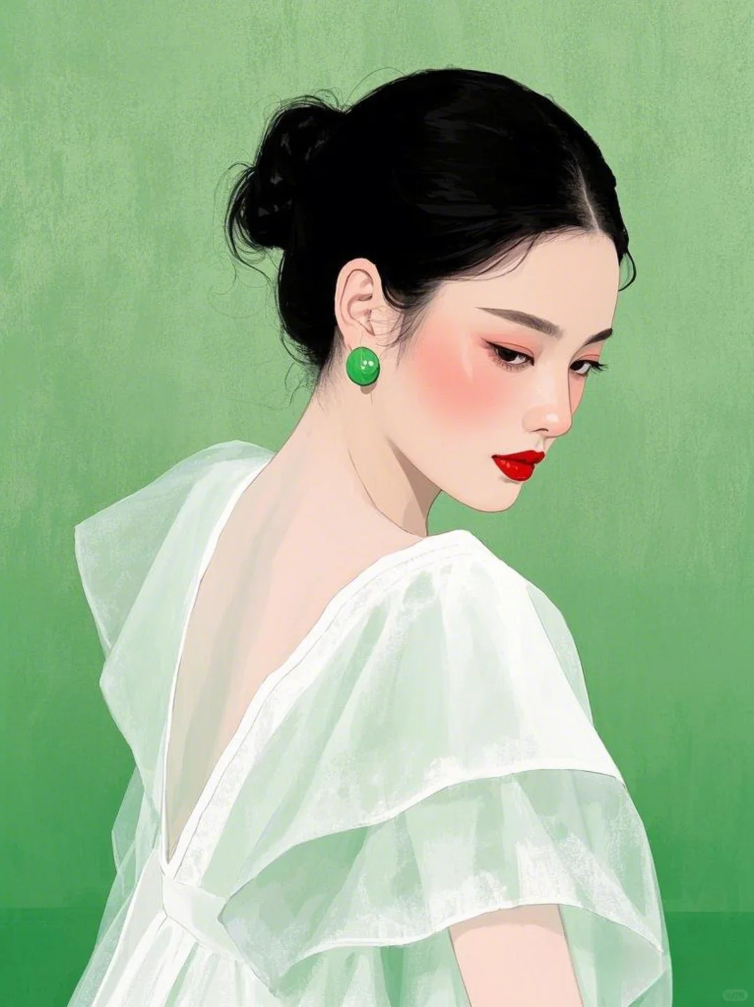 牛油果系列——扁平风人物插画