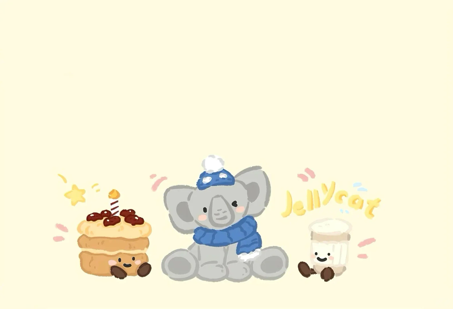 iPad壁纸｜jelly cat软萌派对🥳