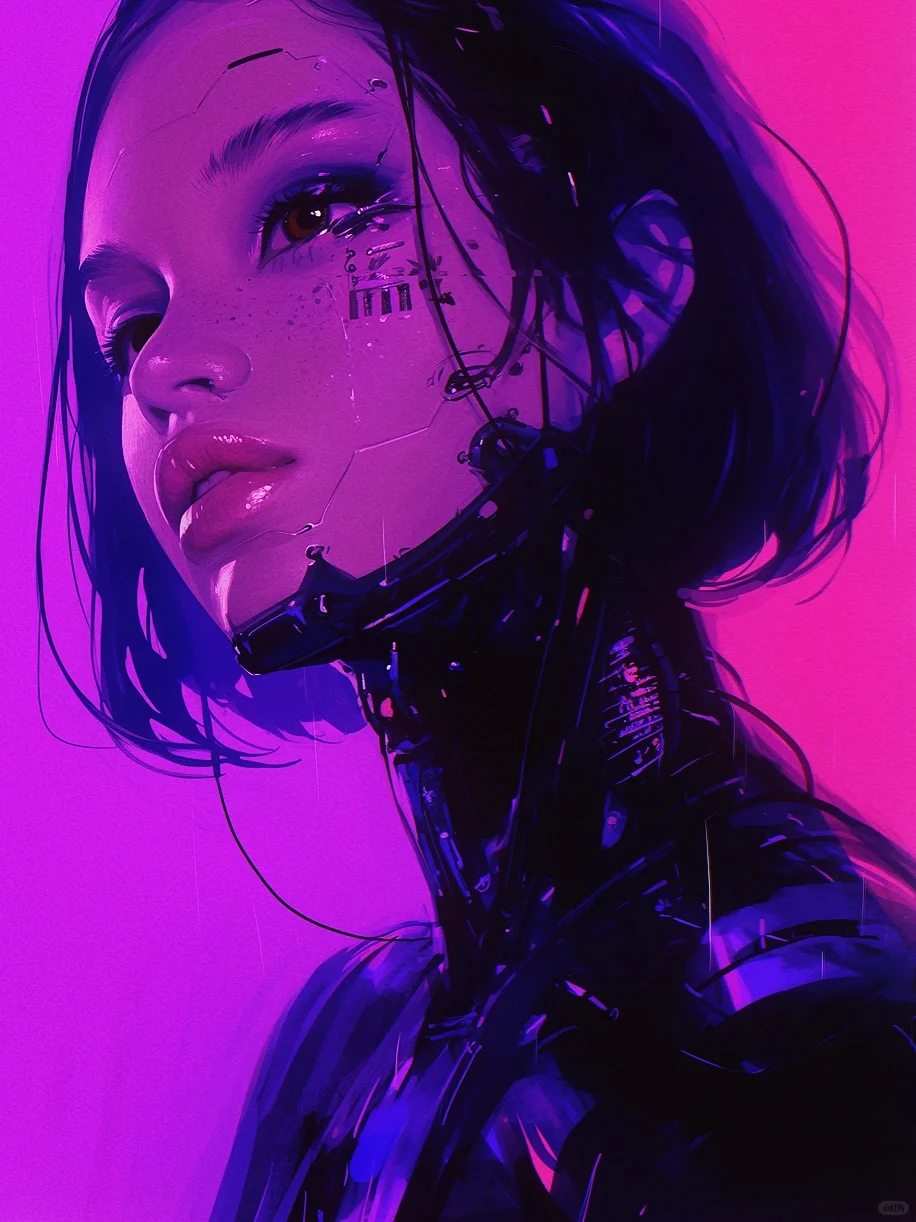 科技与浪漫并存：紫色ai女的独特魅力💜