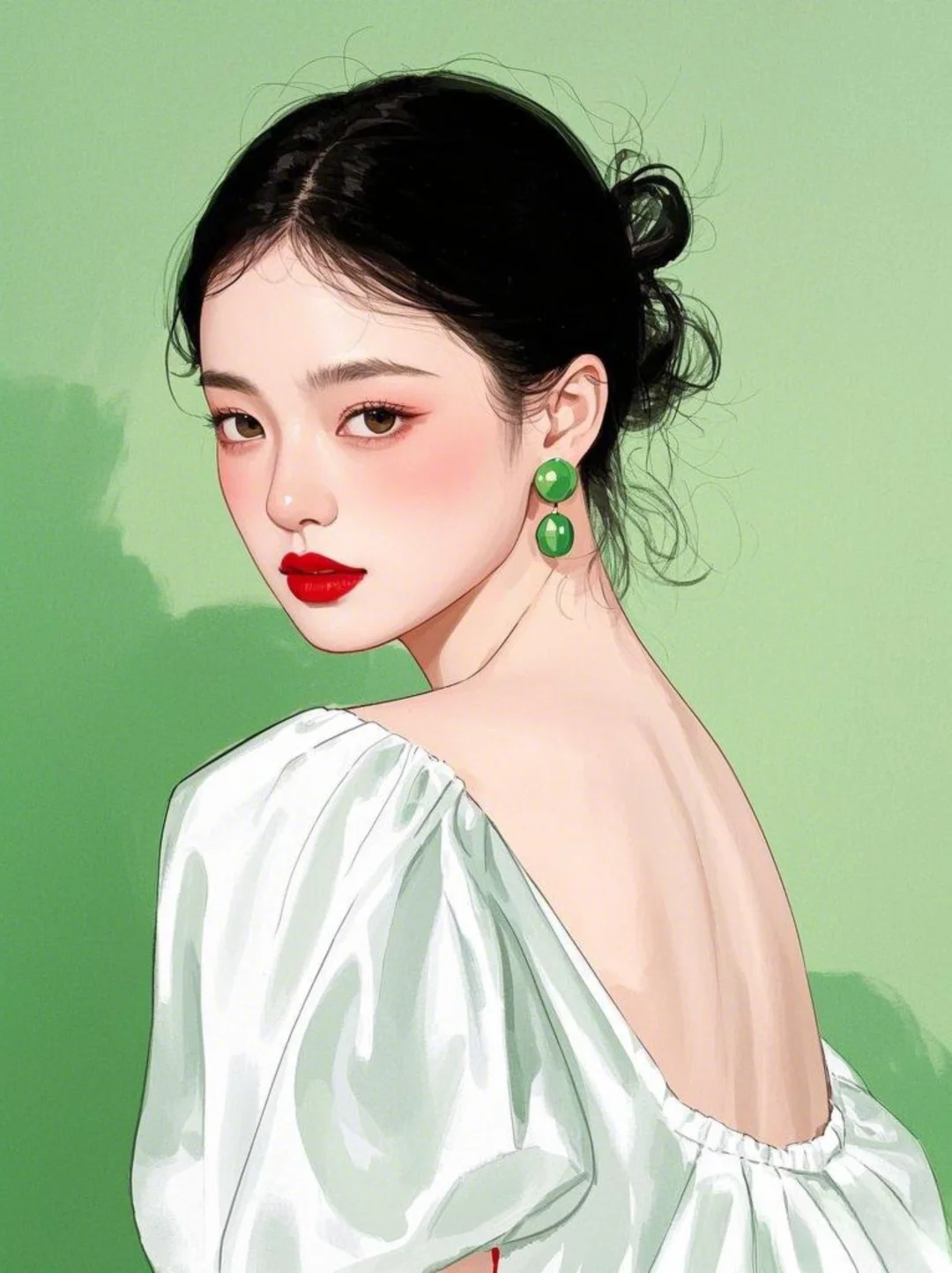 牛油果系列——扁平风人物插画