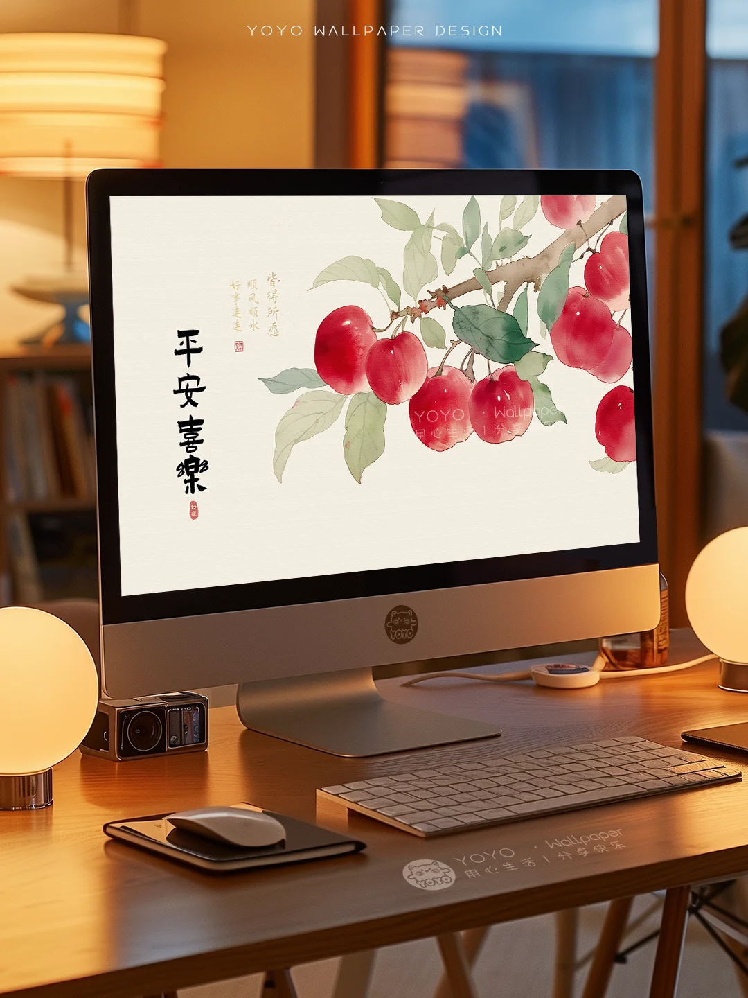 🍒平安喜乐·国风好运苹果电脑壁纸|294