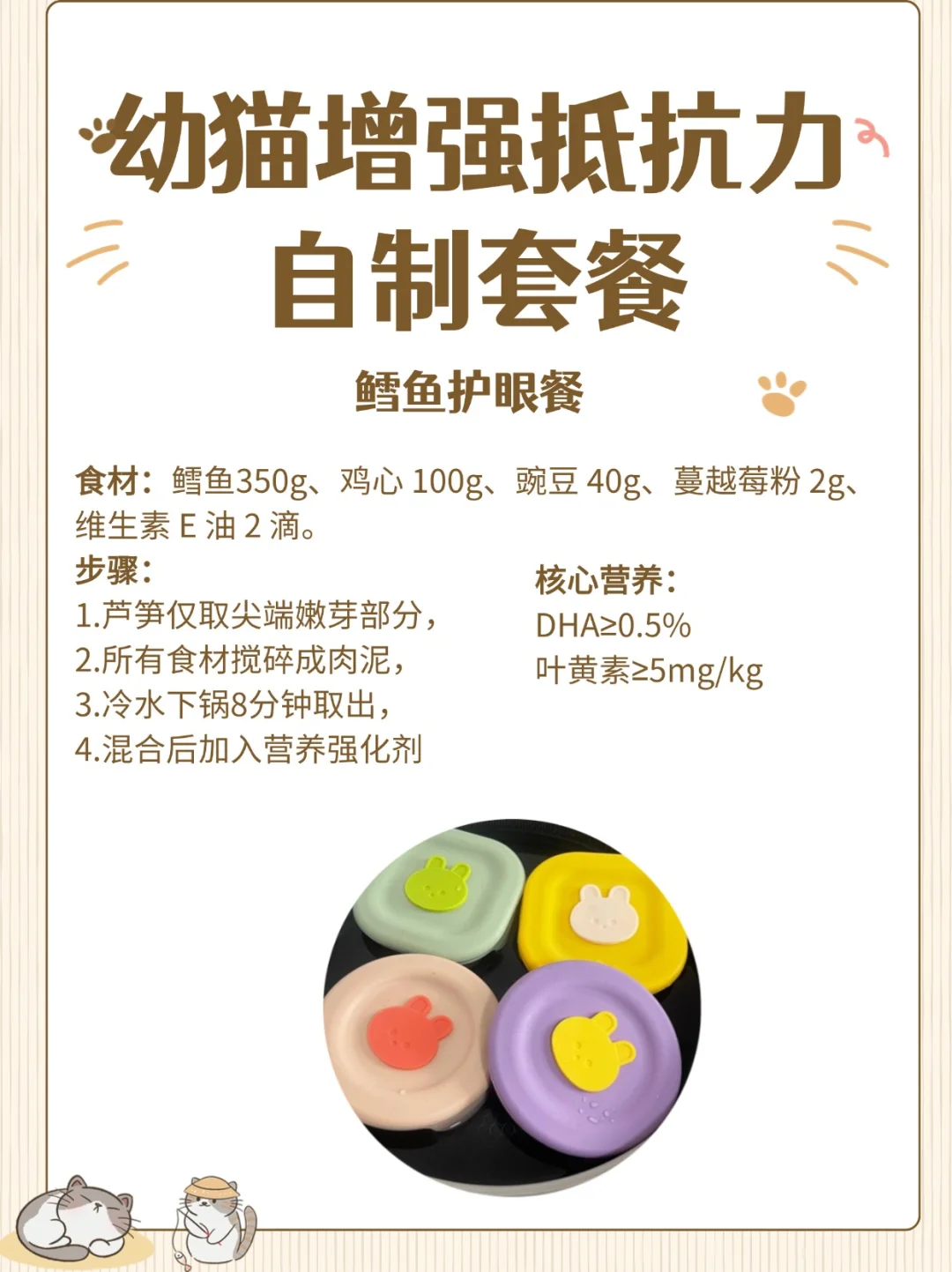 主食猫幼猫增强抵抗力自制餐